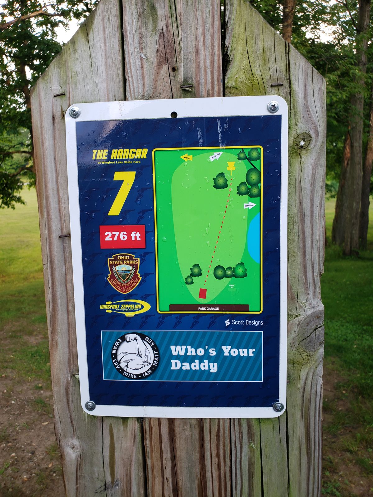 Hole 7 short sign