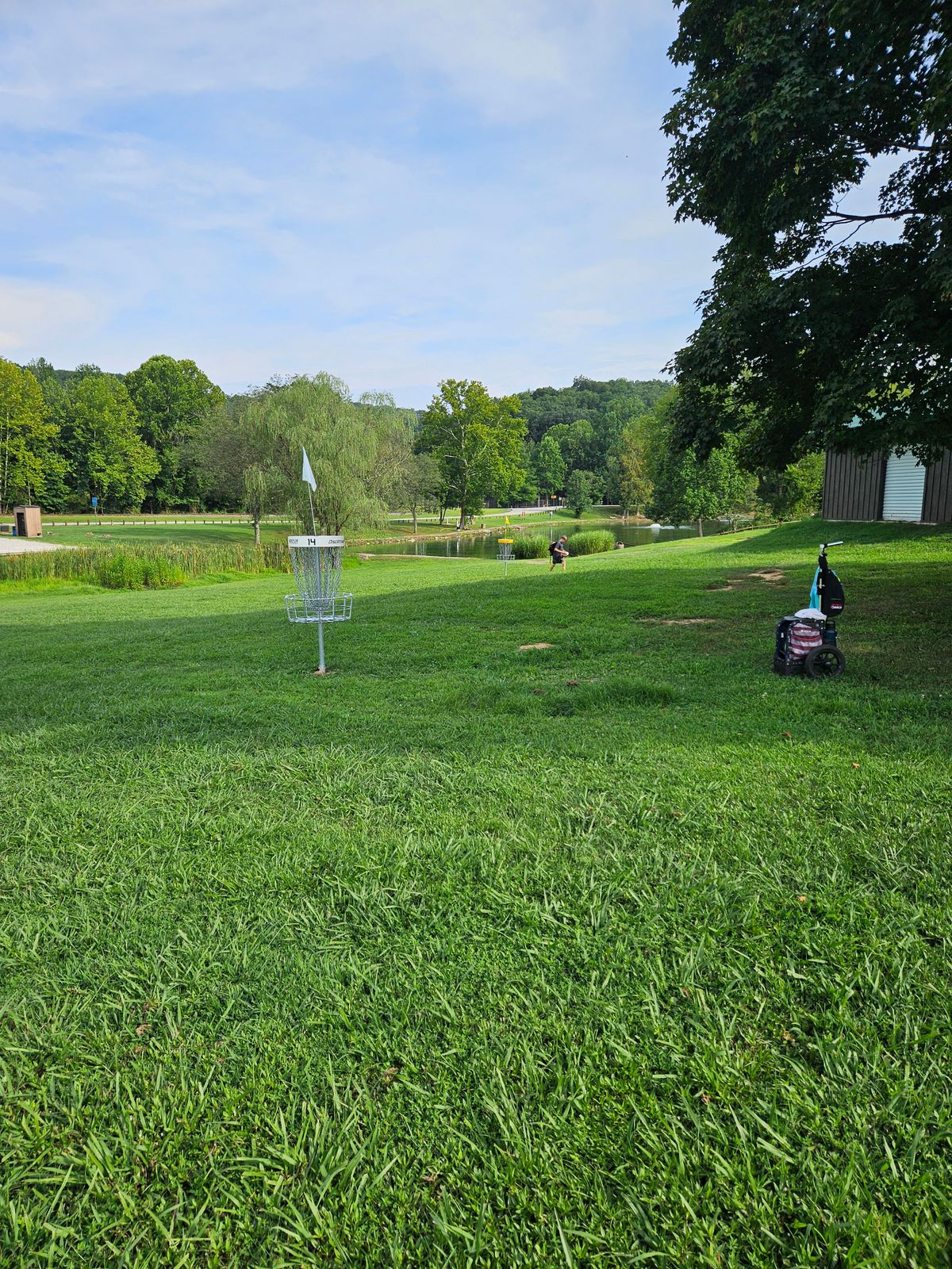 Hole 14 Long Basket. Looking toward Teepads.
