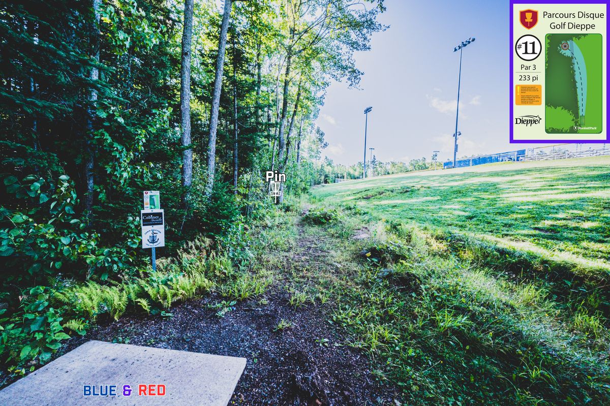 Hole 11 Blue & Red Tee.