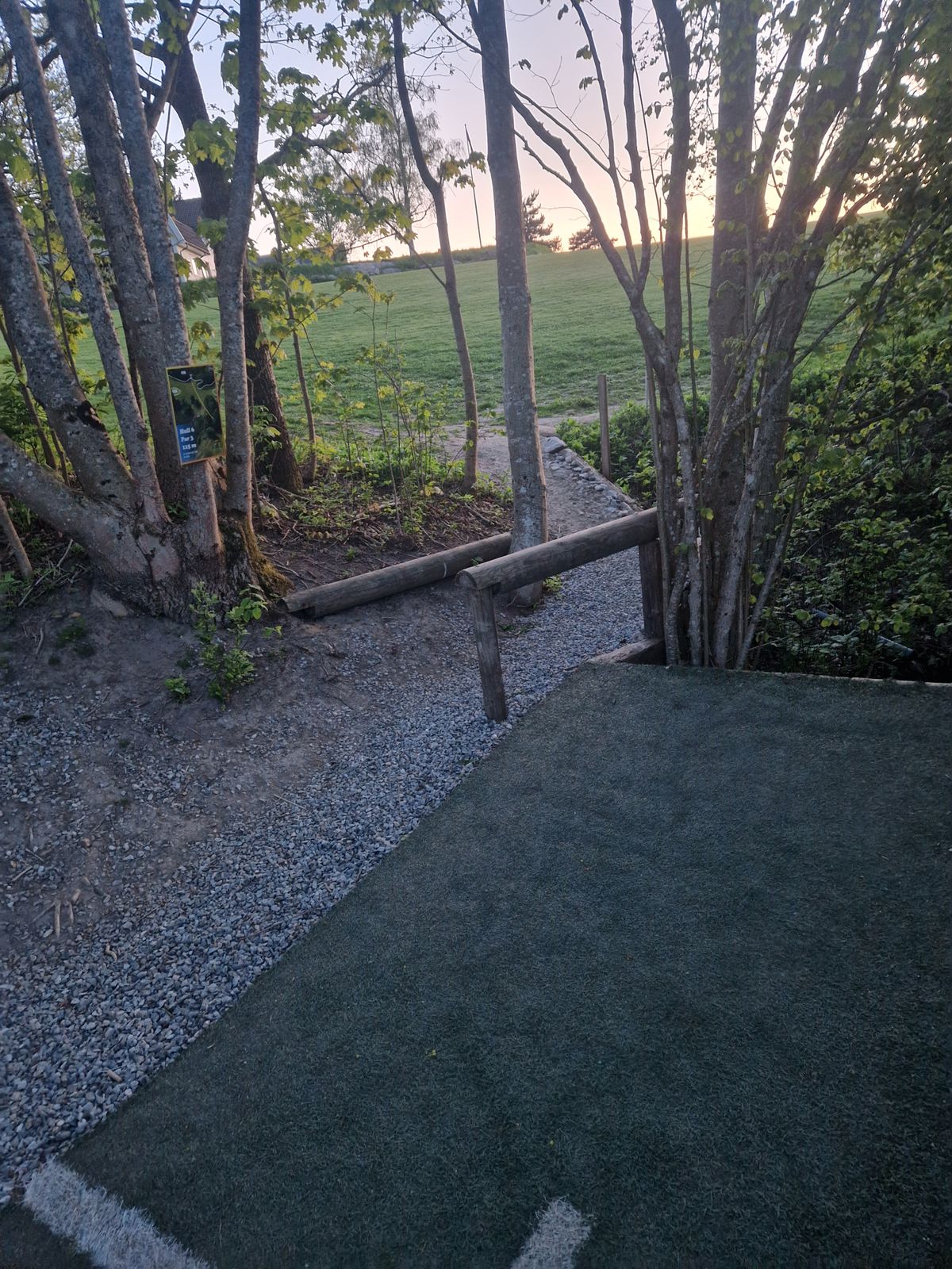 One of the two entrance options to hole 6