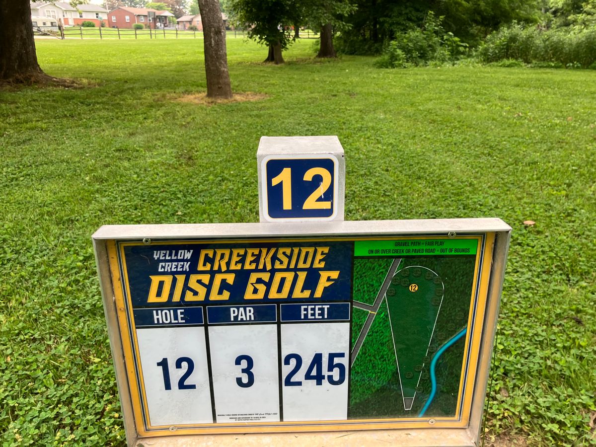 Hole 12 tee sign.