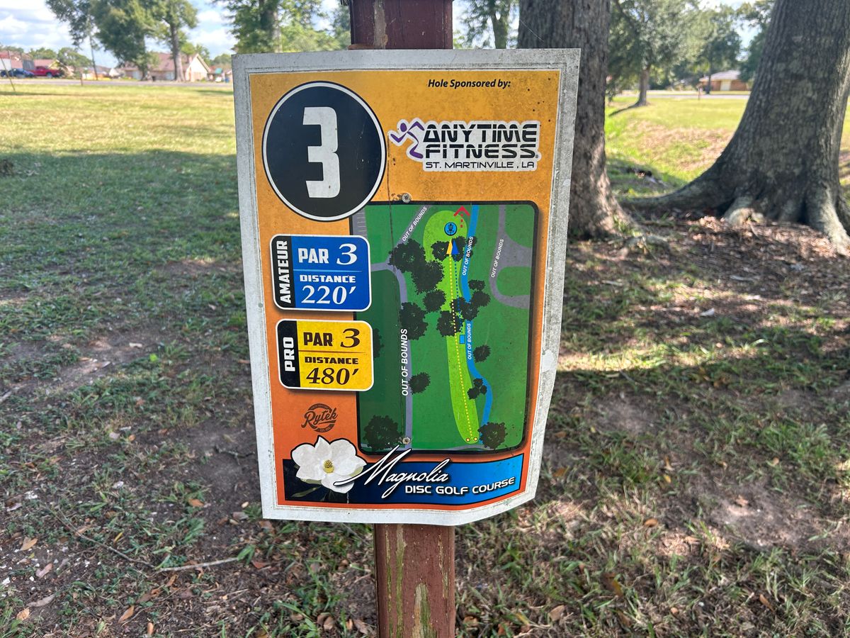 Hole 3 Tee Sign