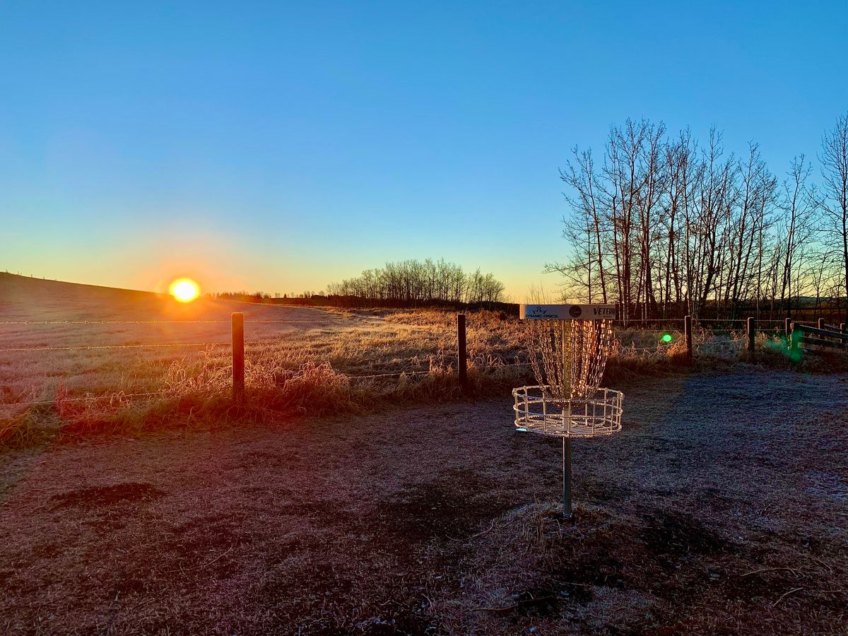 Frosty sunrises make for spectacular views on hole 4