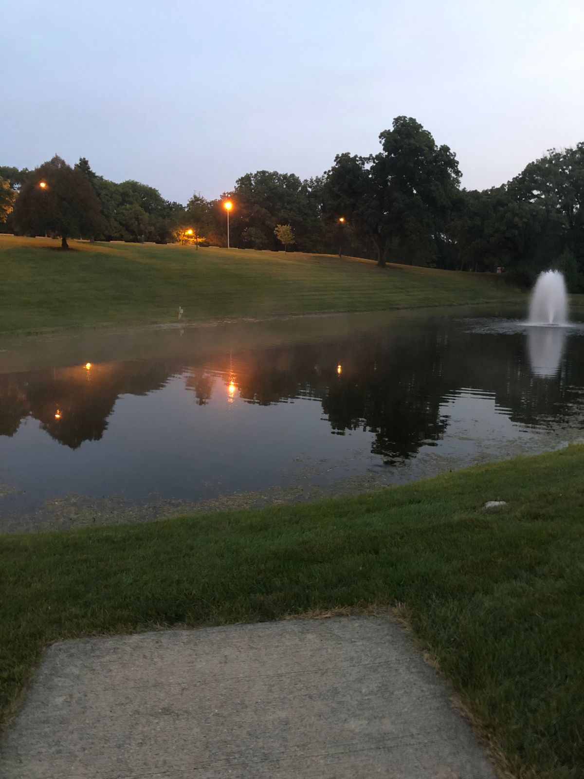 Throwing over one of the ponds at predawn