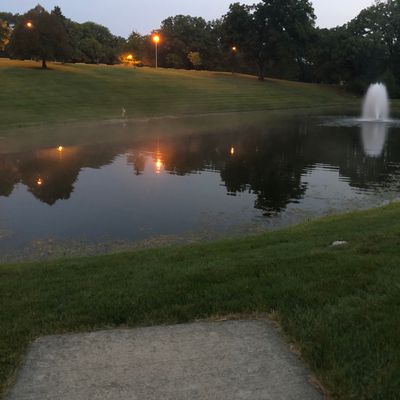 Throwing over one of the ponds at predawn