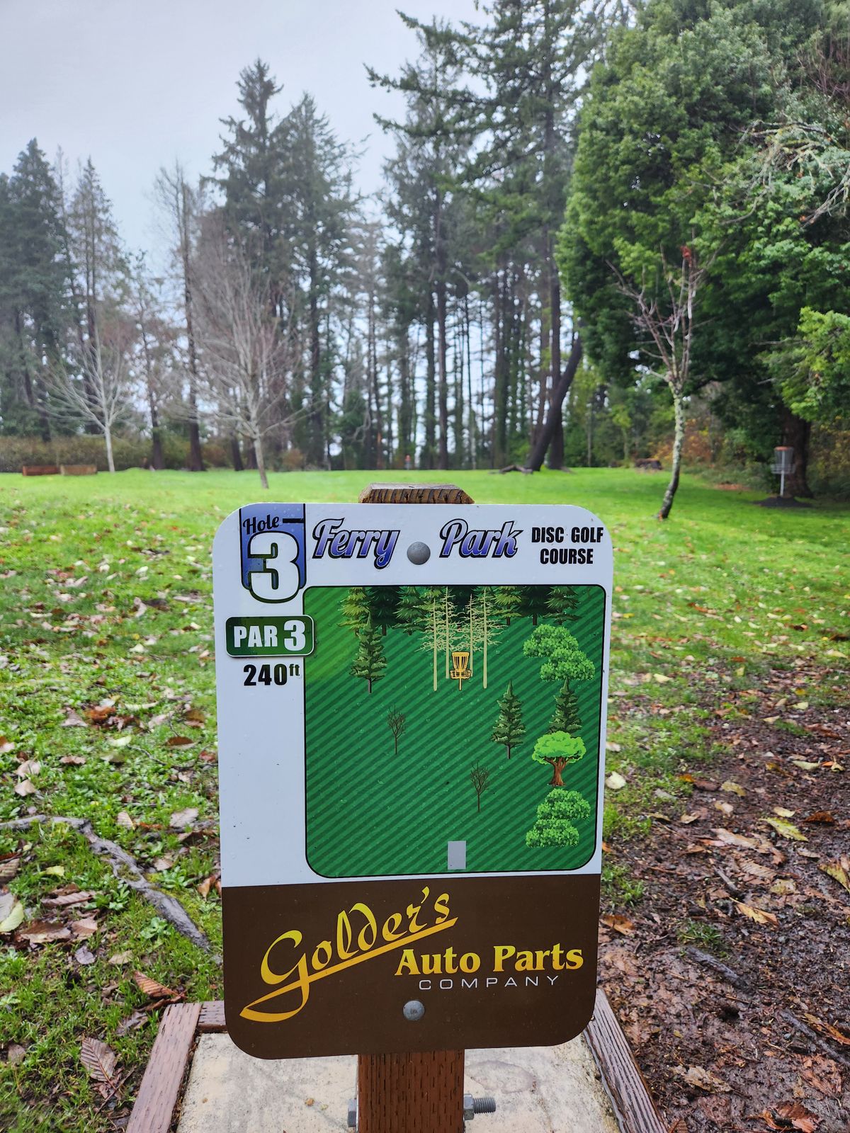Hole 3 Tee Sign