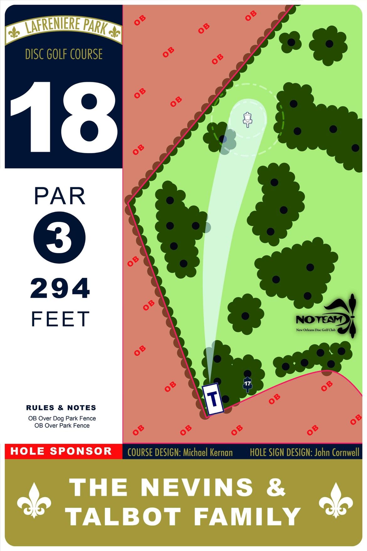 Hole 18 sign