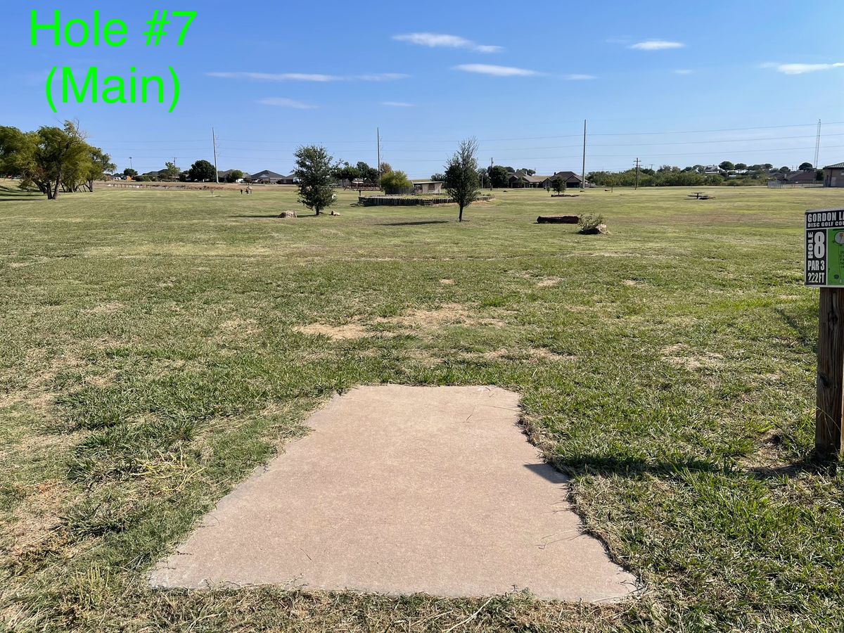 Hole #7 (Main) - Basket is located on island. First shot must land on island or stroke penalty.