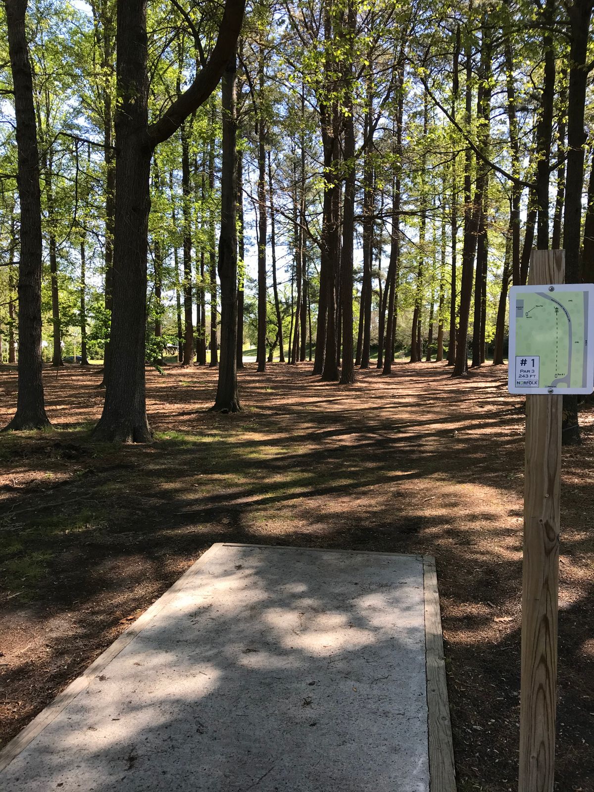 Hole 1 teepad and fairway