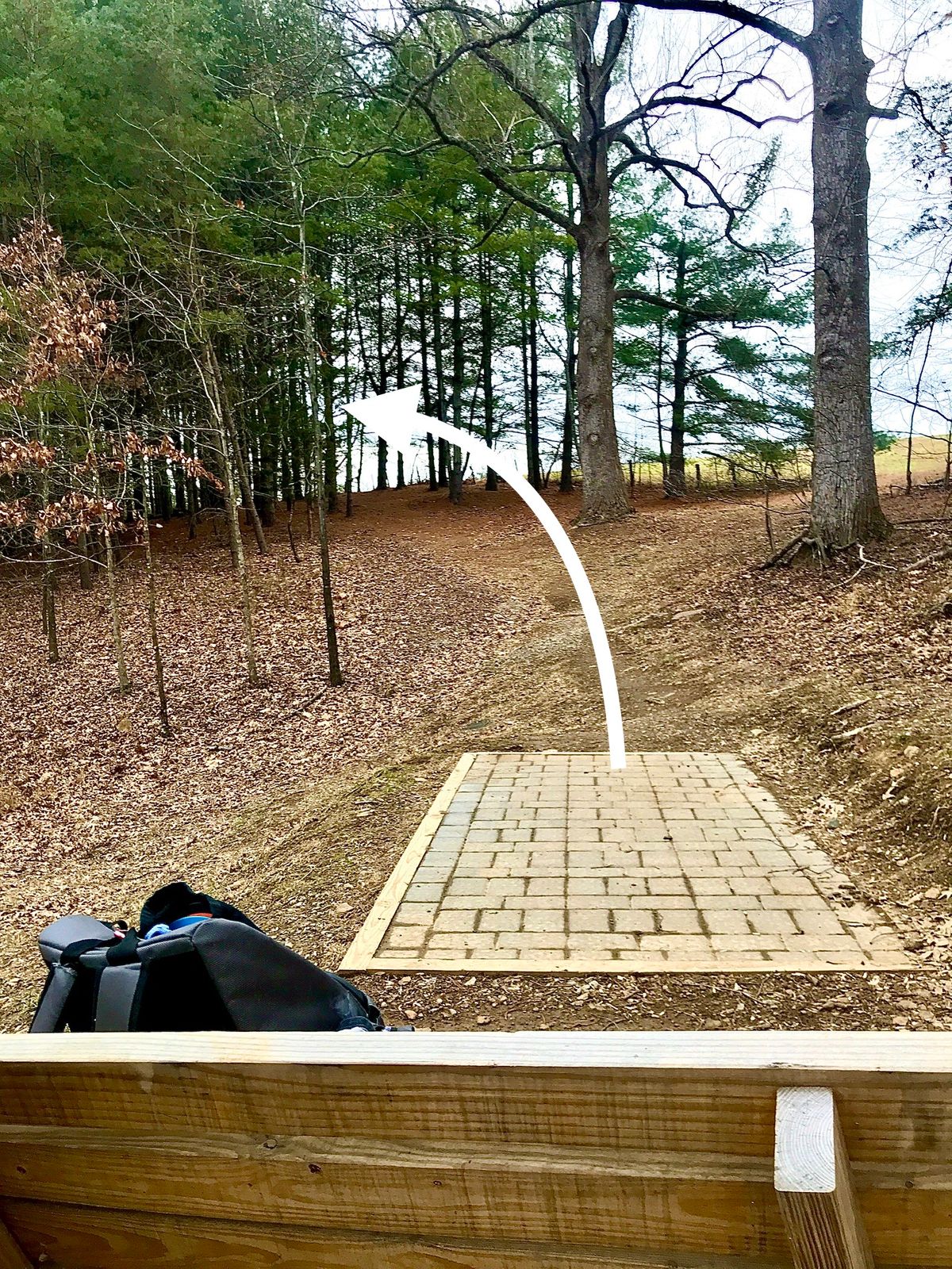 #6 tough drive/turns hard @ the pine trees to a straight/tree-lined pine straw fairway//bamboo OB