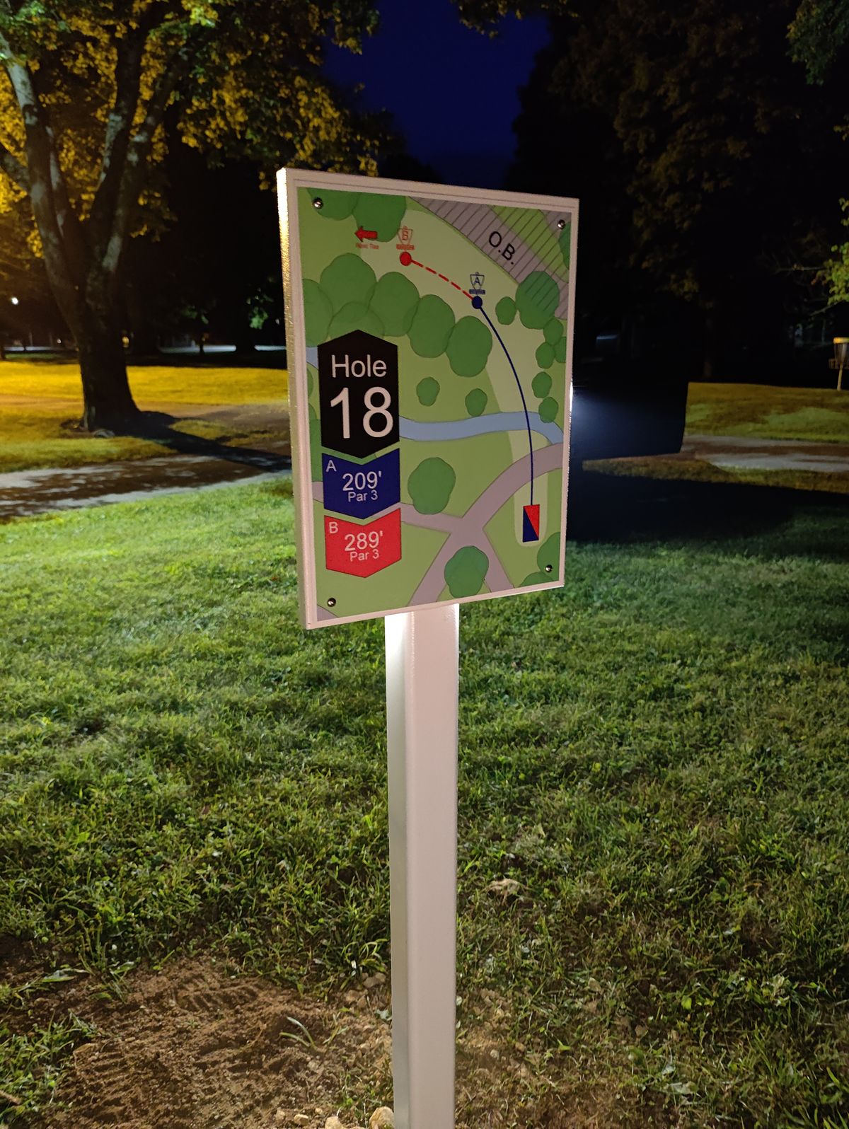 Hole 18 sign