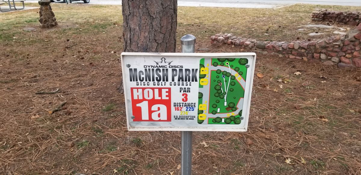 Hole Sign (most holes have 3 tees, all have 2 tees)