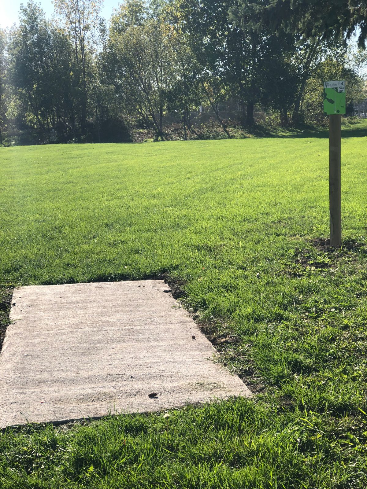 Tee pad hole 14
