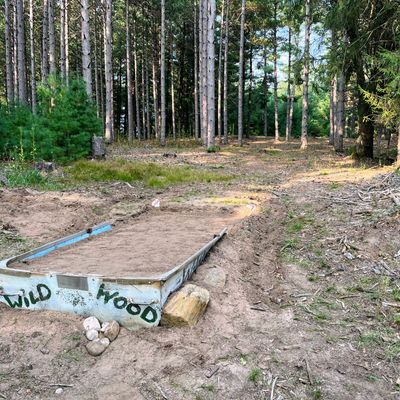 Tee pad created out of Repurposed camp boat