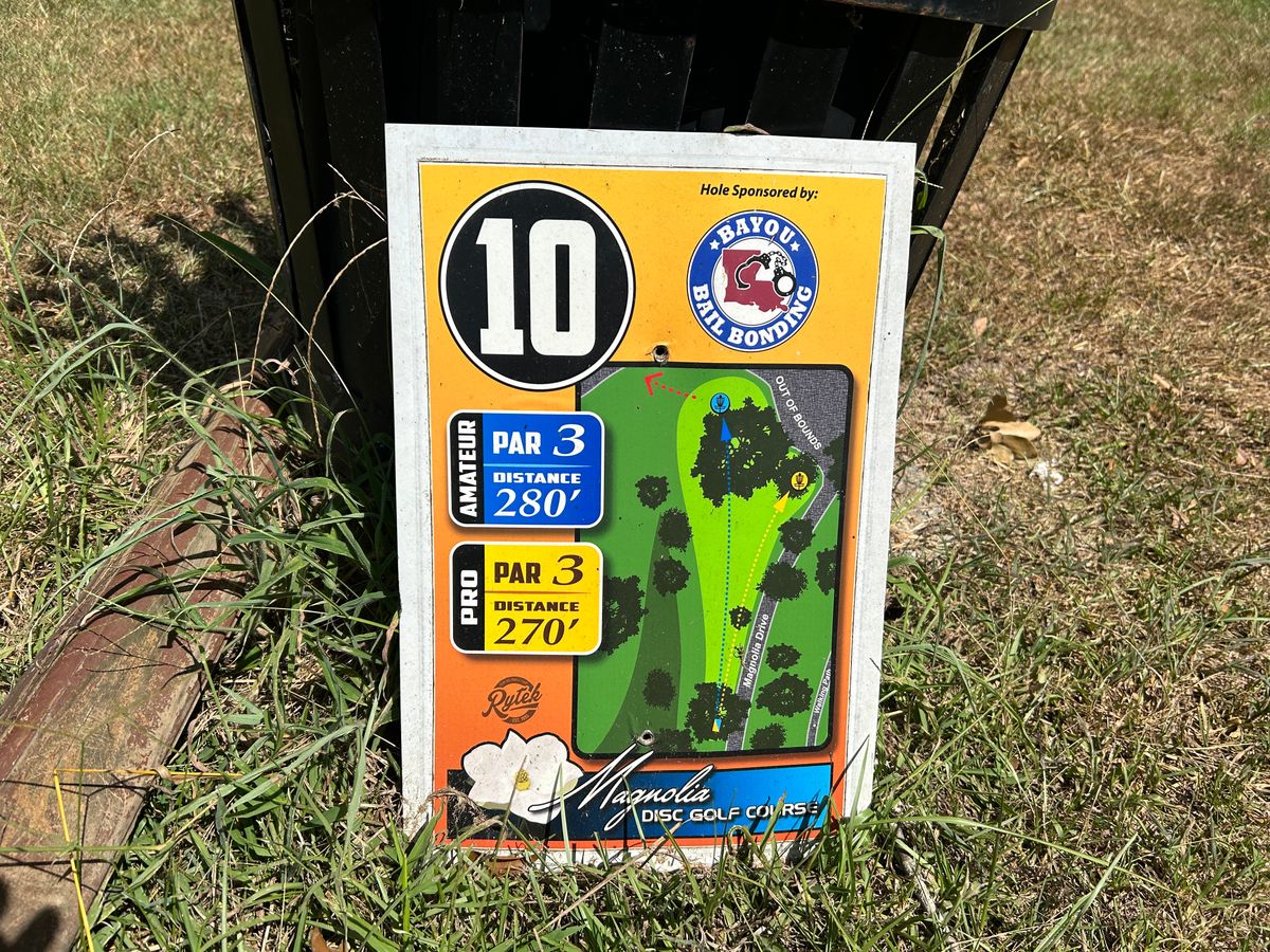 Hole 10 Tee Sign