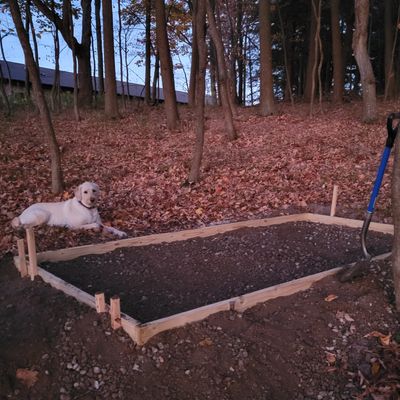 Hole 10, that's Thor helping install cement tees.
