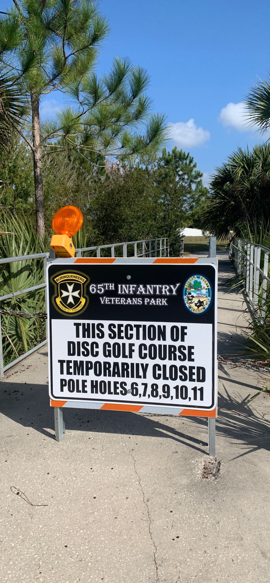 After hole 5 walk behind you to continue to goals. Otherwise it’s just backyards and construction.