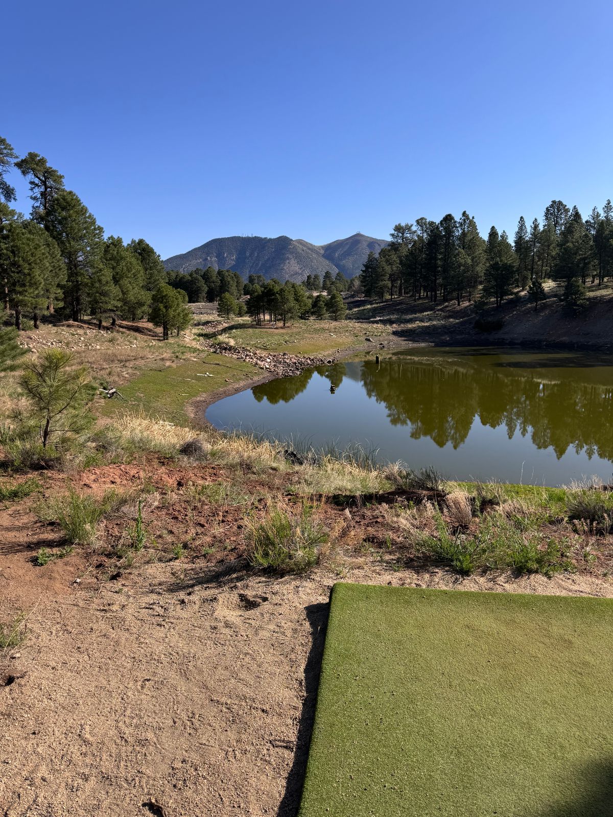 Hole 2 short water carry.