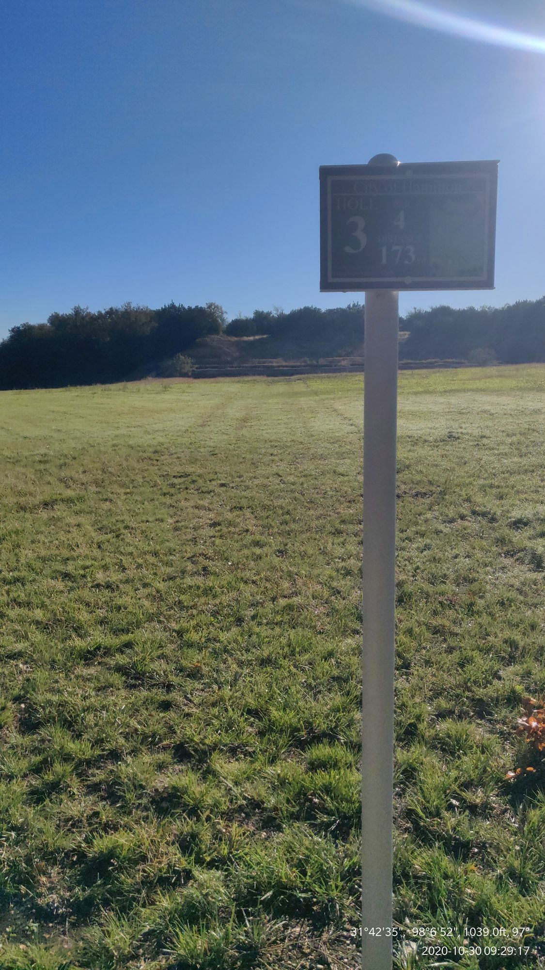 Hole #3 Tee (Aim for the basket up the hill, not the one off to the left)