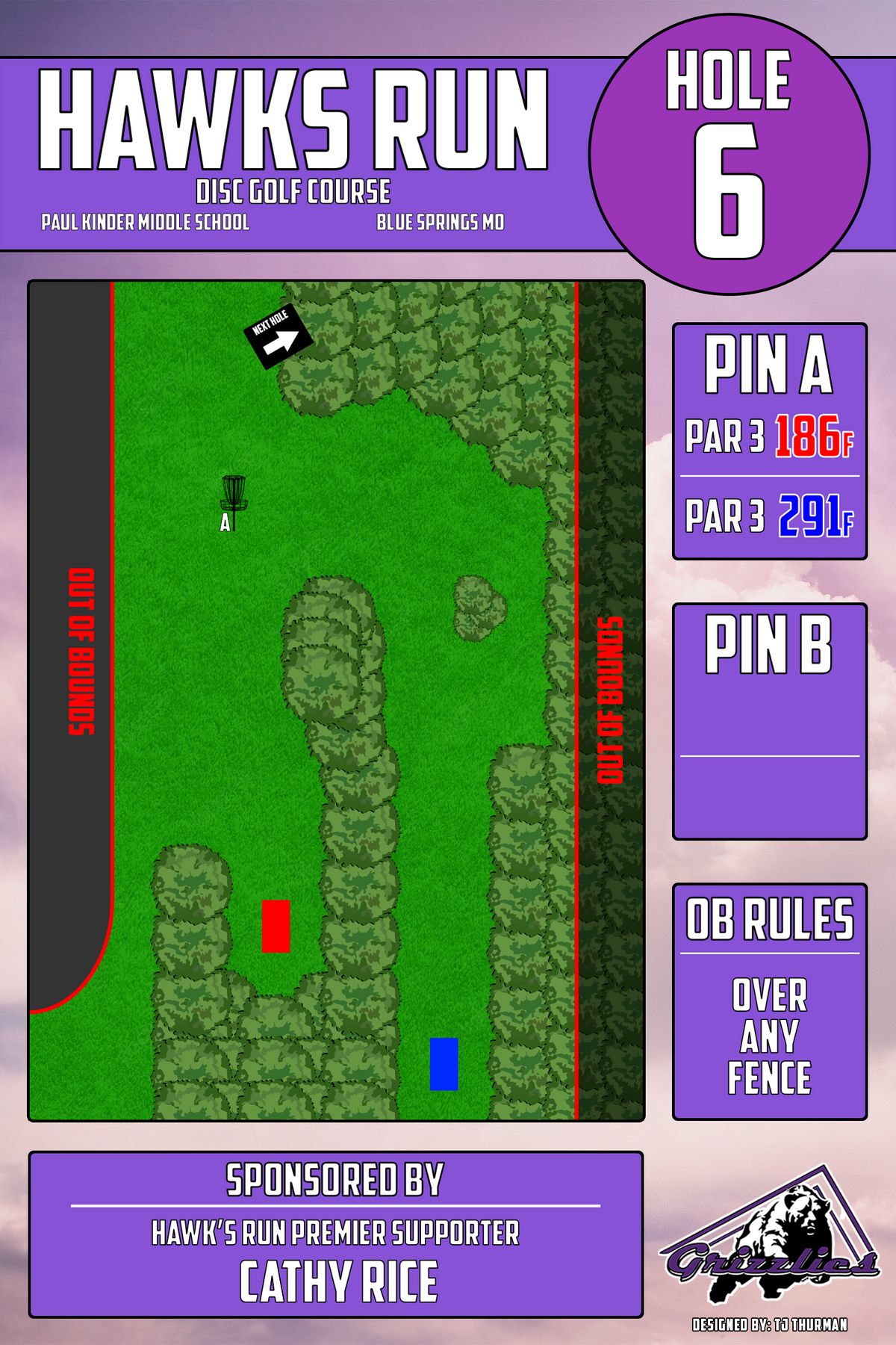 Hole 6 - Tee Sign