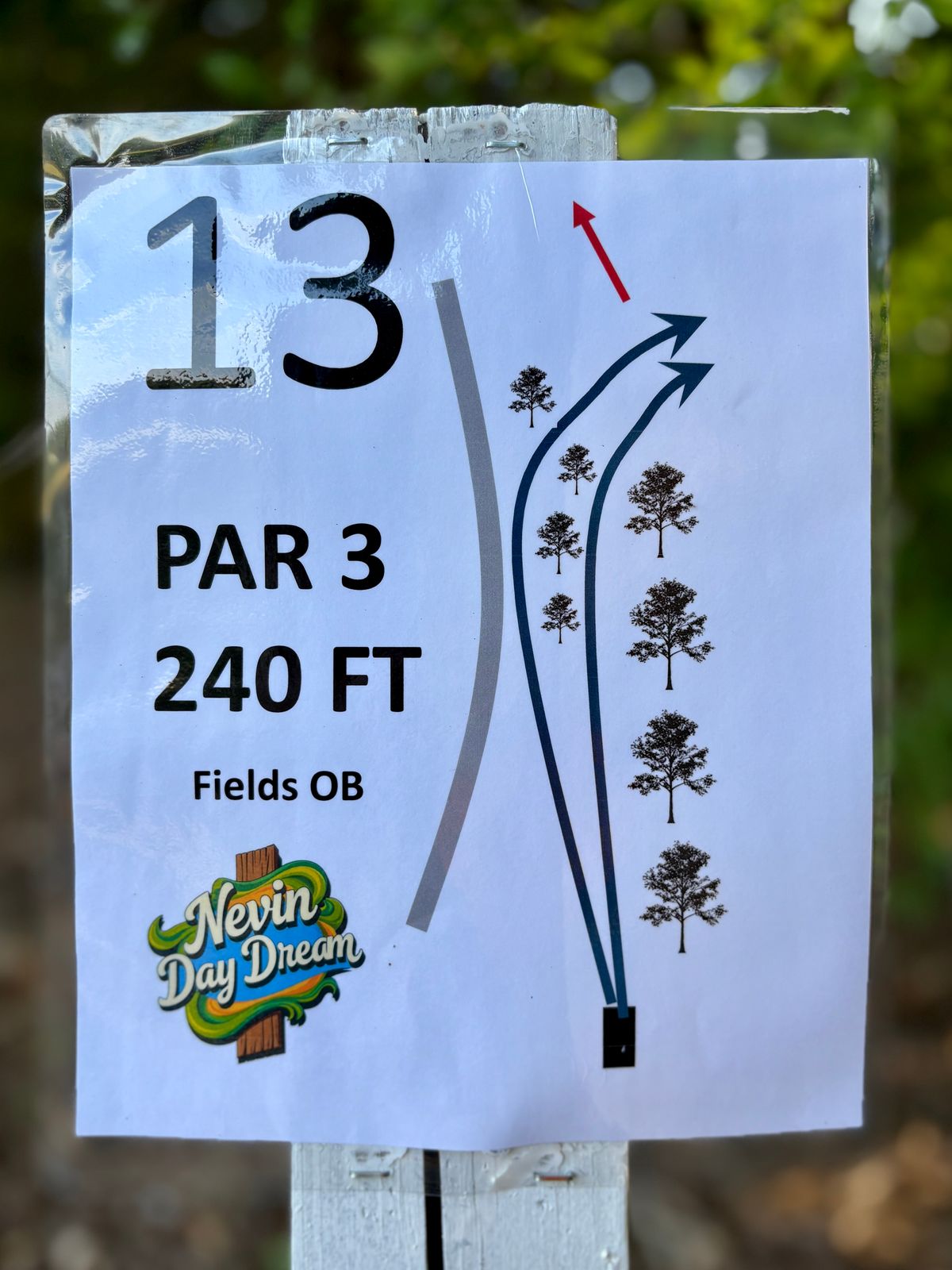 Hole 13 tee sign