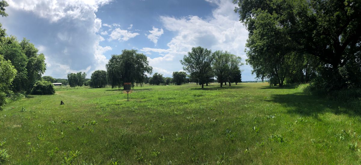 The beautiful back corner of the property behind hole 7
