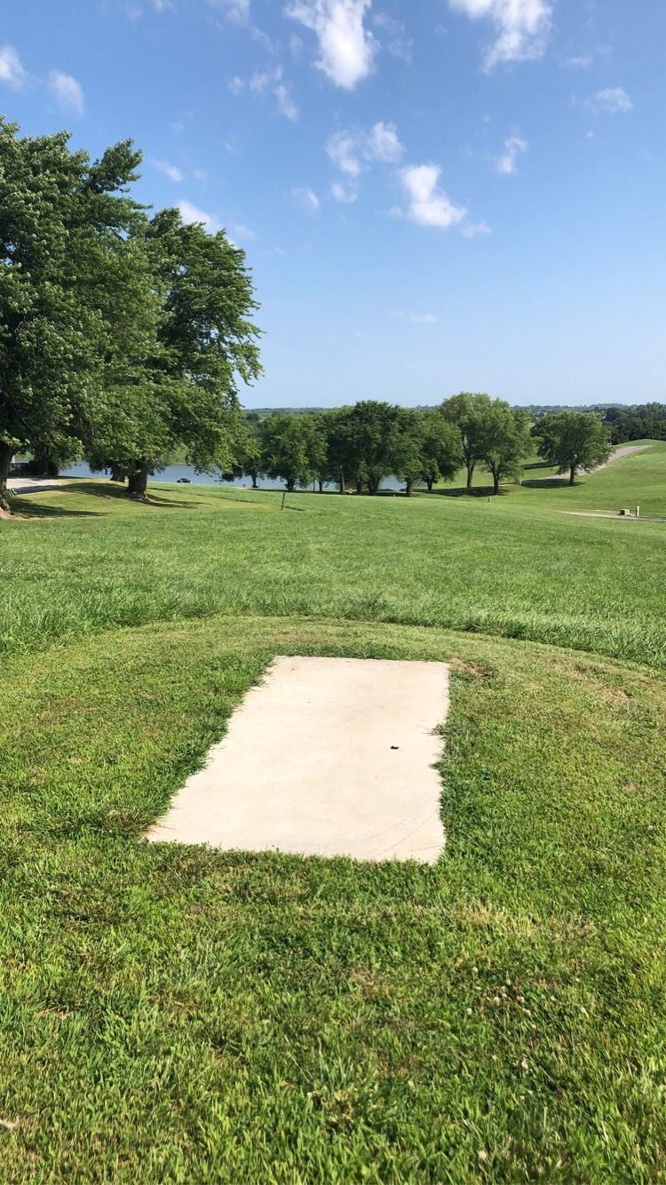 Hole 18 teepad and fairway