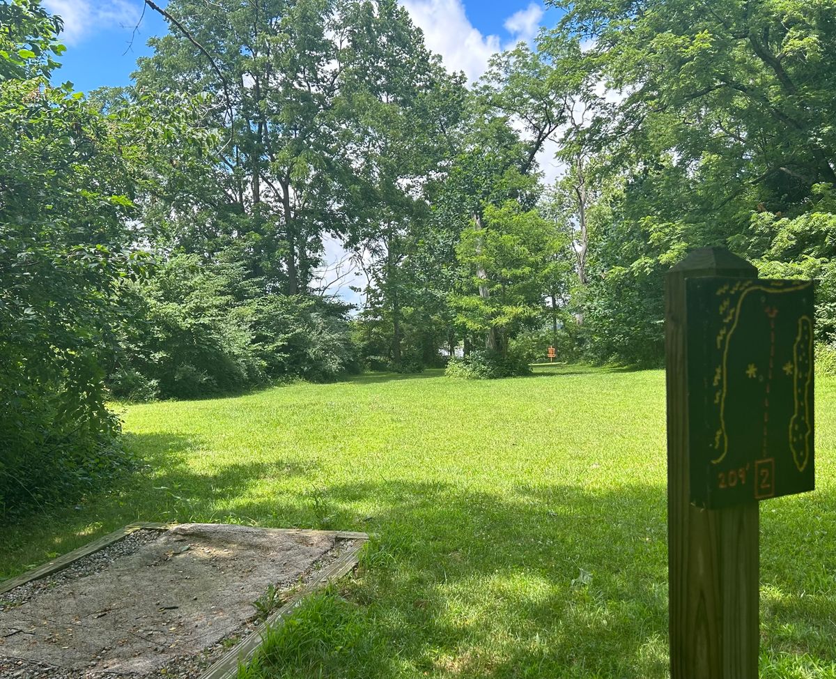 Hole #2 Tee Pad and sign