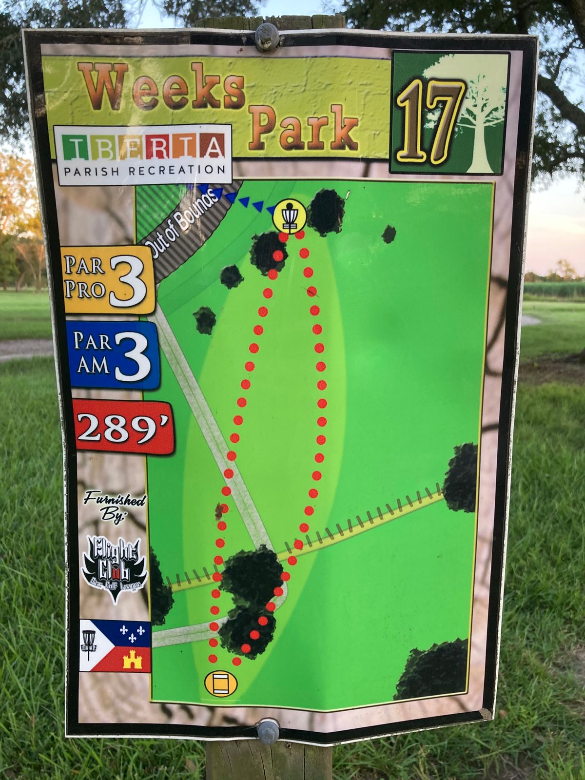 Hole 17 Tee Sign