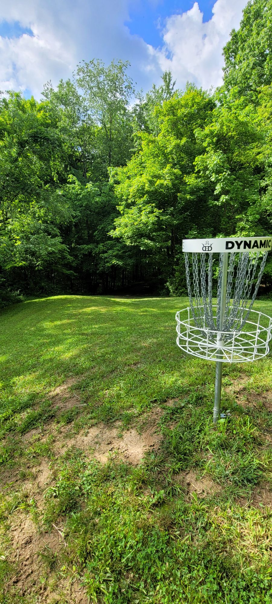 17 basket, reverse down fairway