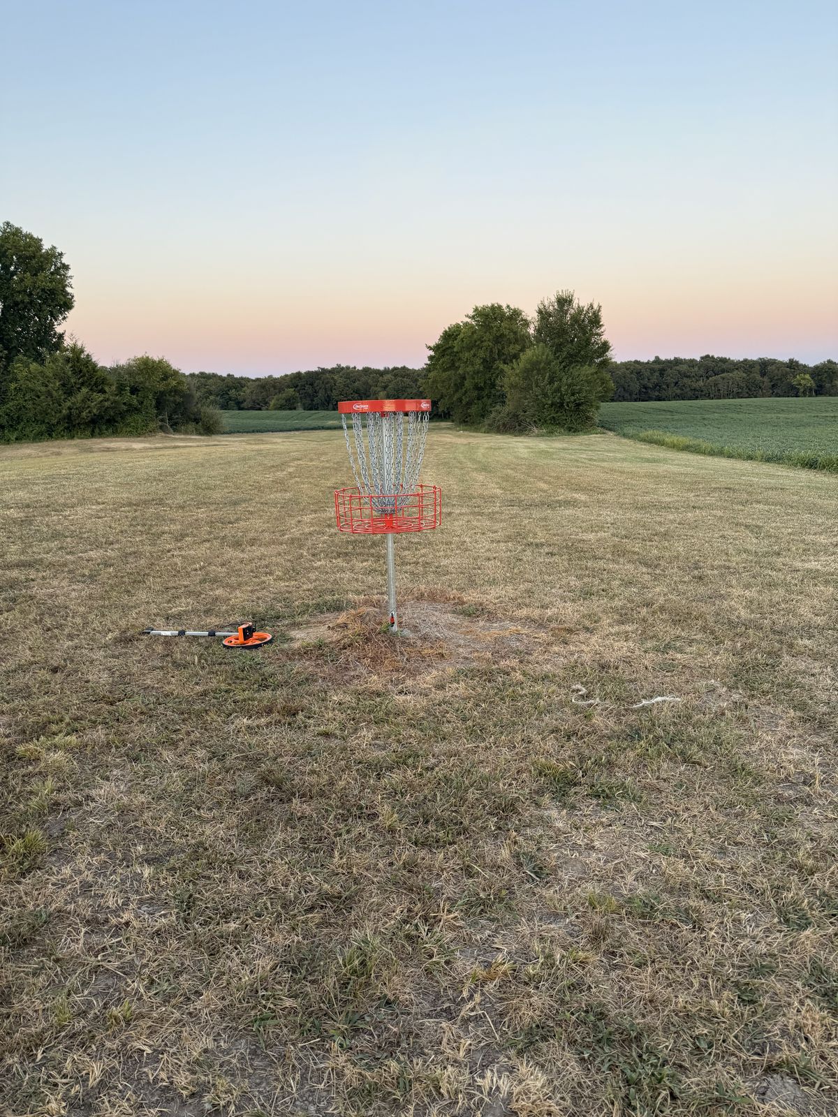 Hole 17 Basket looking towards the tees