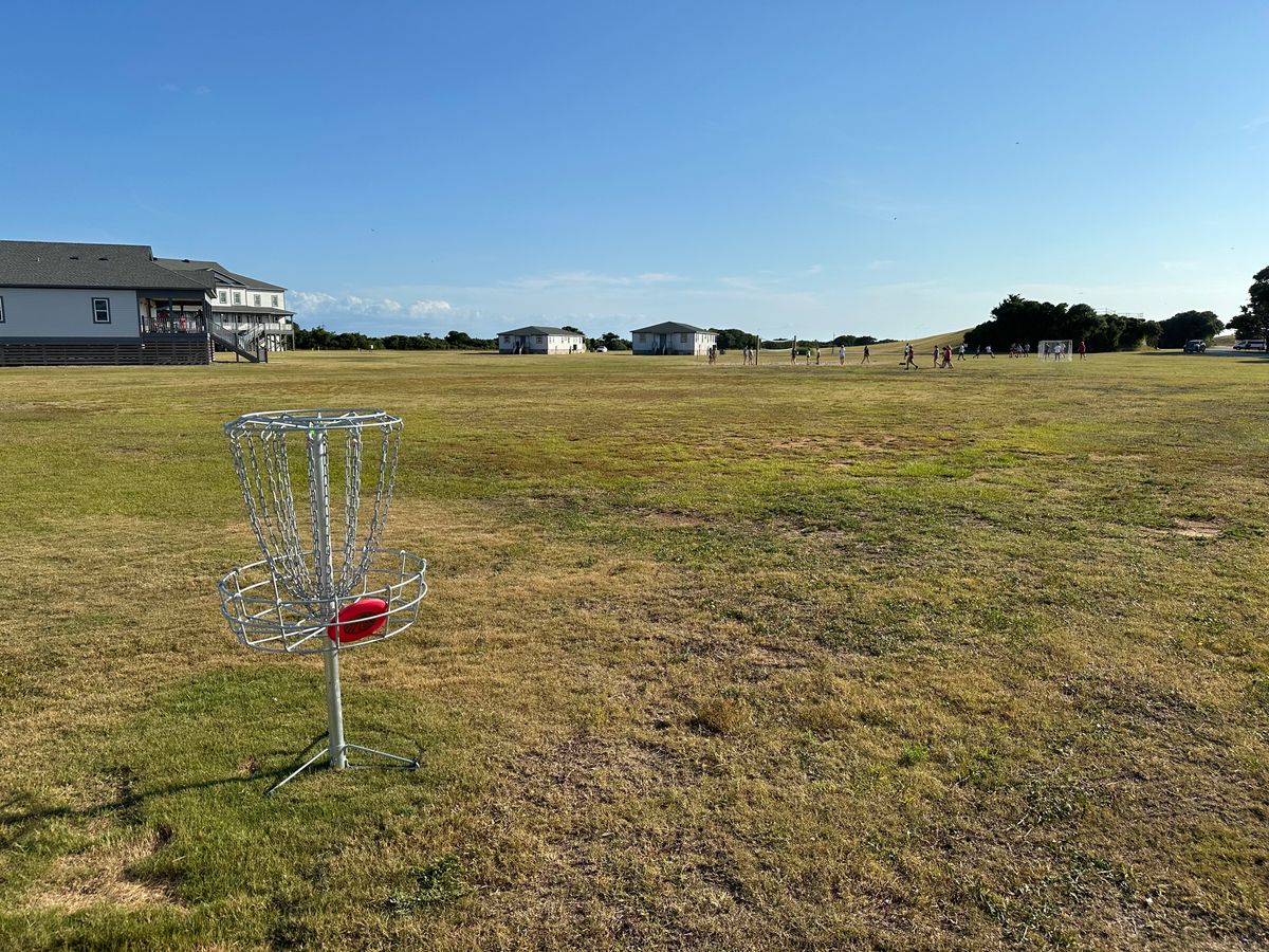 Hole 2 basket.  (Looking back towards tee.)