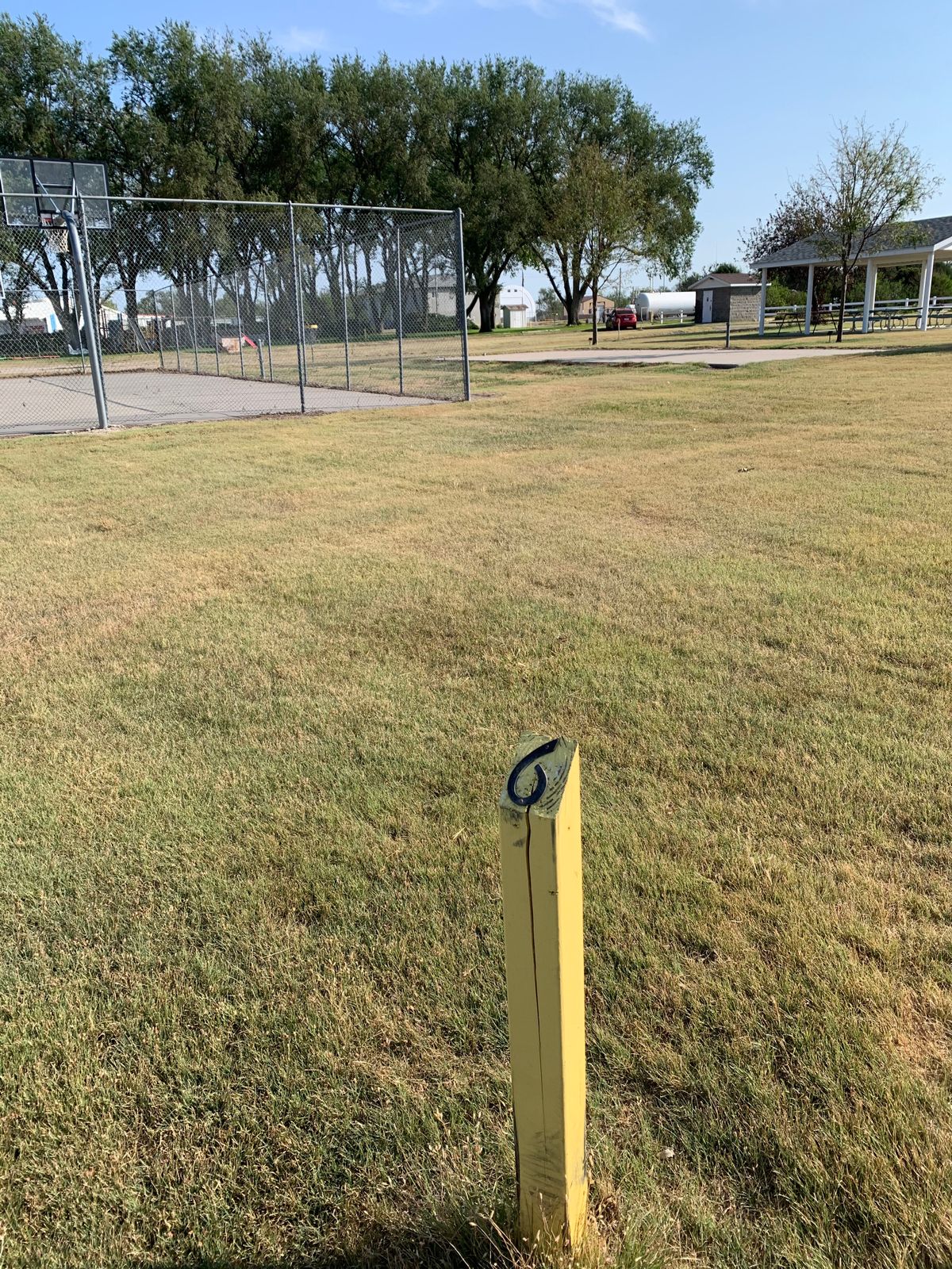 Hole 9 tee area