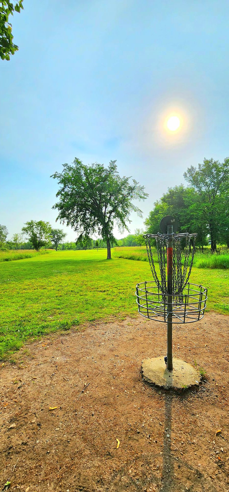 Hole 18 basket to tee