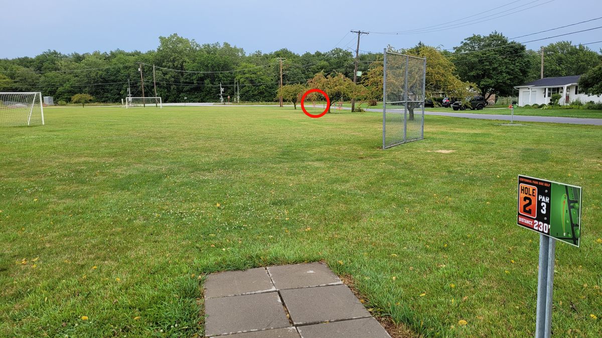 Hole 2 - OB: On/over road.