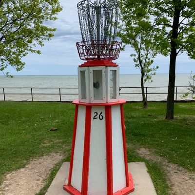 Hole 26 at Silver Creek. Right on Lake Michigan!