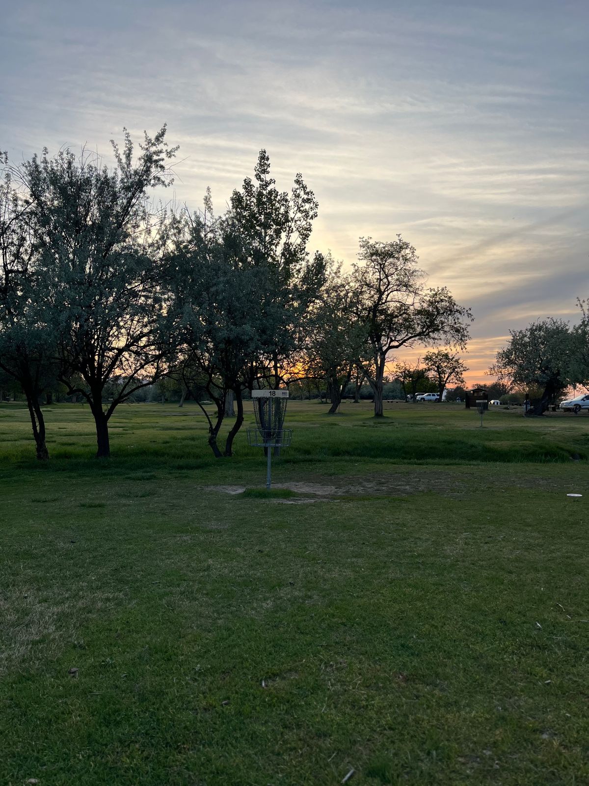 Hole 18 at dusk
