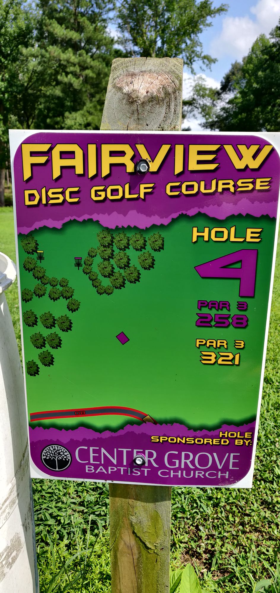 Hole 4 Purple TeeSign