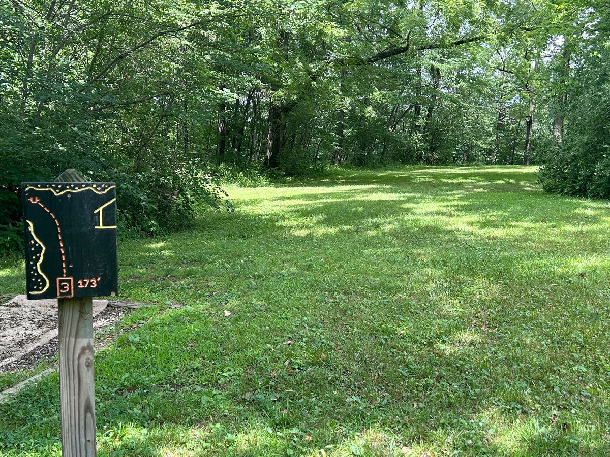 Hole #3 Tee pad and sign