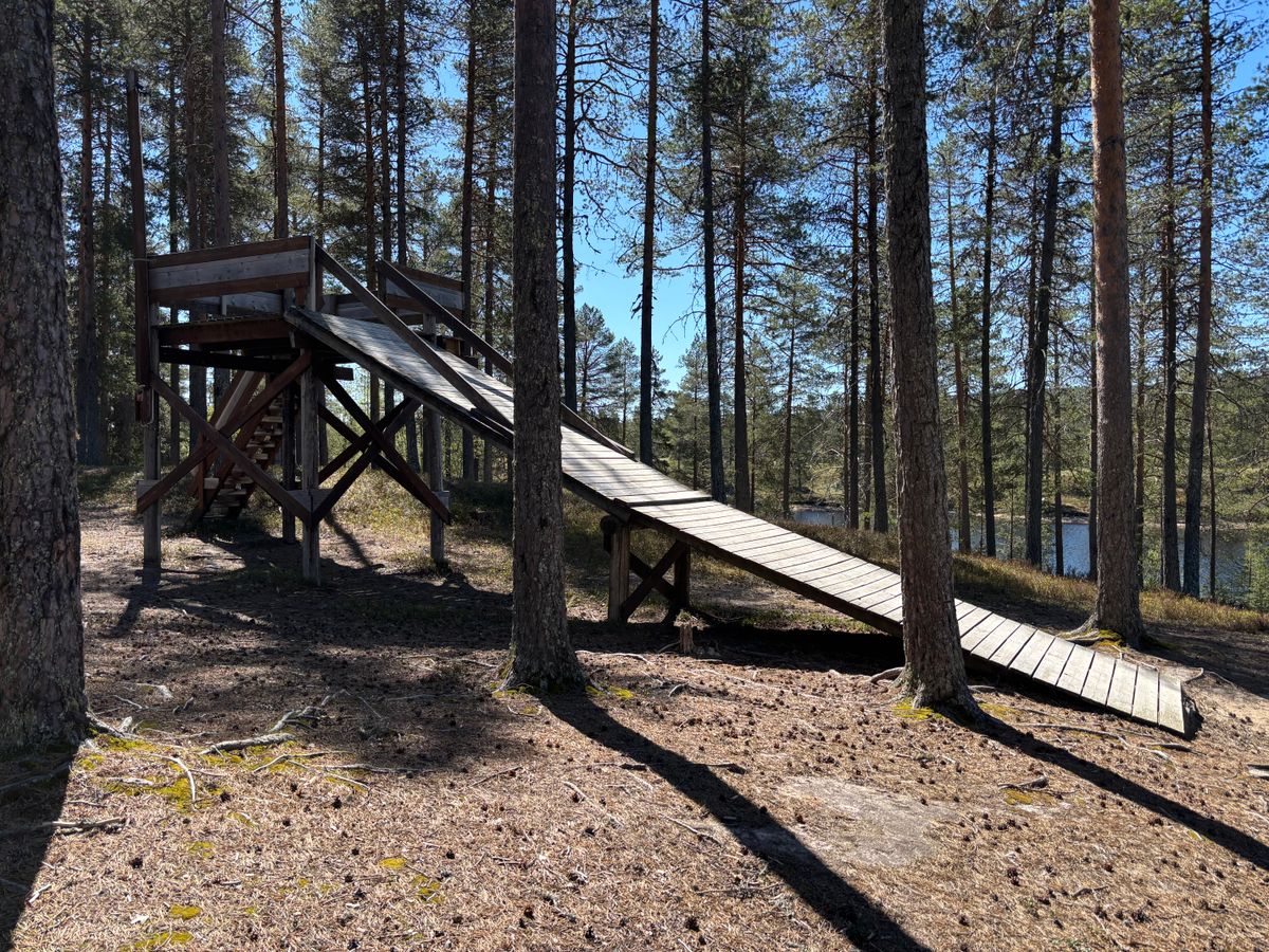 Utkast 6 er fra toppen av hoppbakken