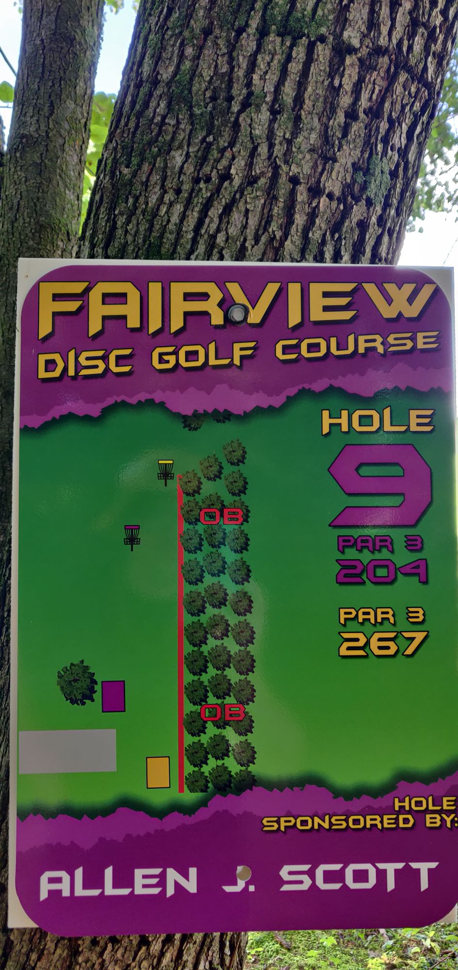 Hole 9 Purple TeeSign