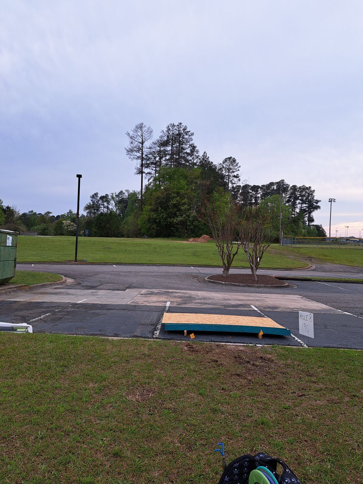 Hole 8. Across the road on top of the hill.