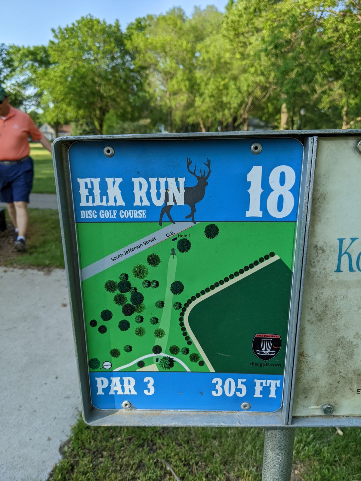Hole 18 sign