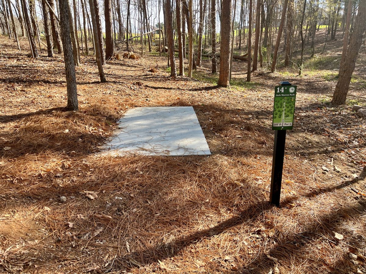 Hole 14 tee
