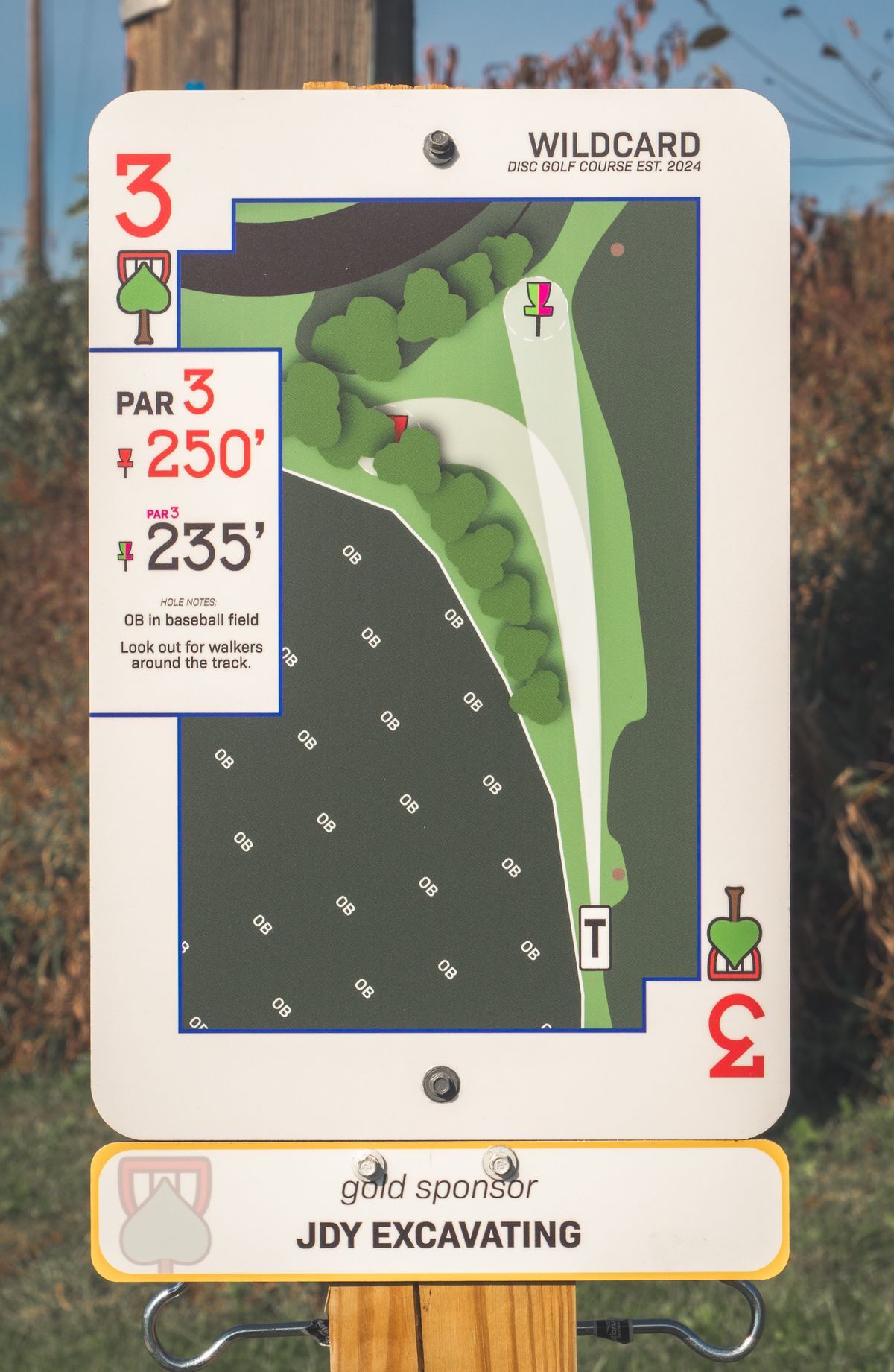 Hole 3 Tee Sign