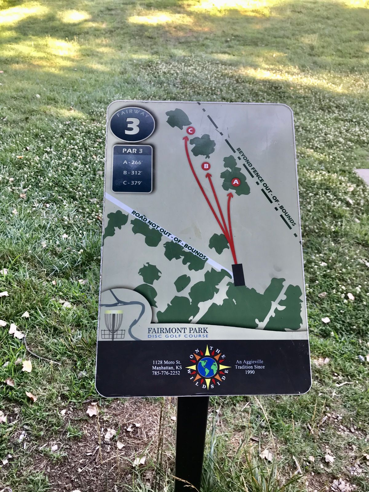 Hole 3 Tee Sign
