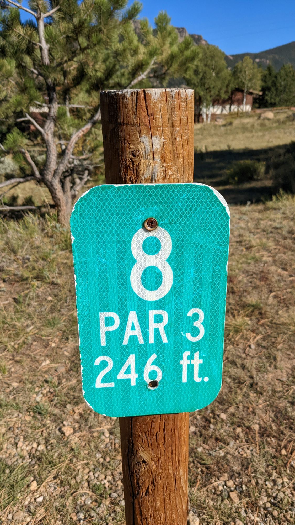 Hole 8 sign