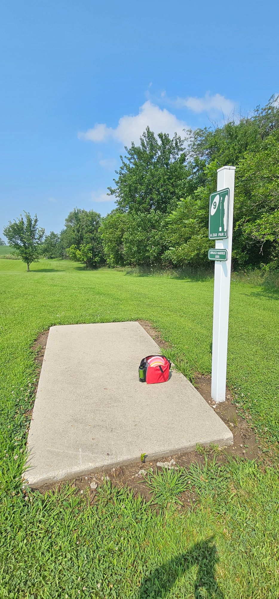 Tee signs in the way on every hole