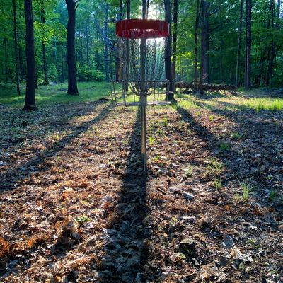 Hole 11 during the golden hour and league night.