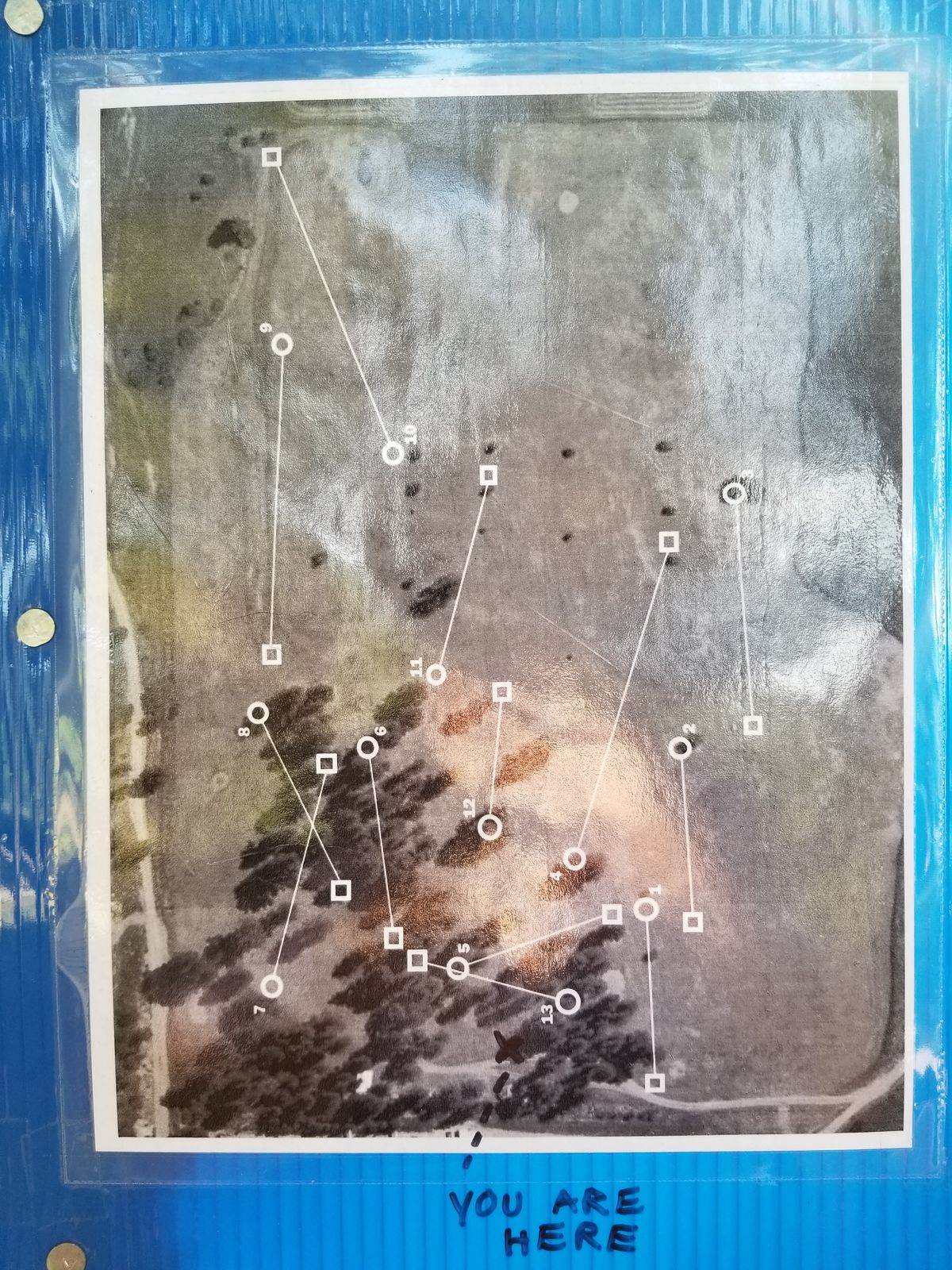 Course map at entrance.